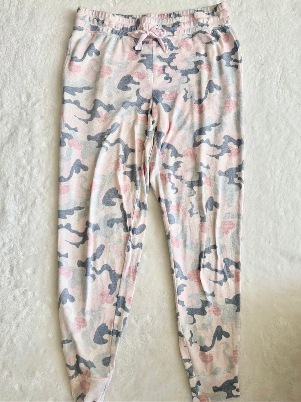 JACLYN Intimates Valentine Heart Camo Lounge Jogger Pajama Pants Small